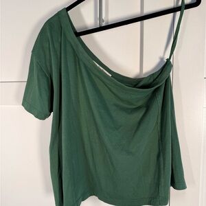 We The Free Forest Green Off-Shoulder Tee